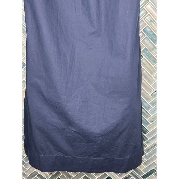 WOMENS Tommy Hilfiger NAVY BLUE SLEEVELESS 100% COTTON POCKETS SHIFT DRESS SZ 2 - Picture 7 of 10
